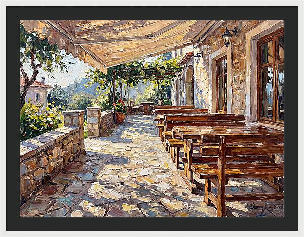 Outdoor Seating Under Sunlight