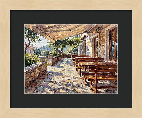Outdoor Seating Under Sunlight