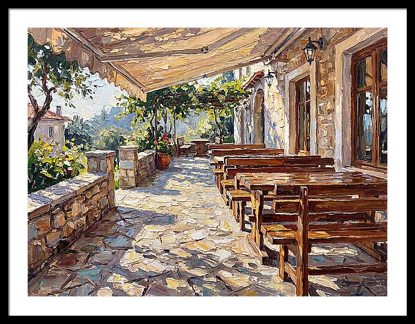 Outdoor Seating Under Sunlight