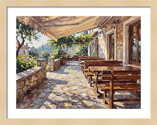 Outdoor Seating Under Sunlight