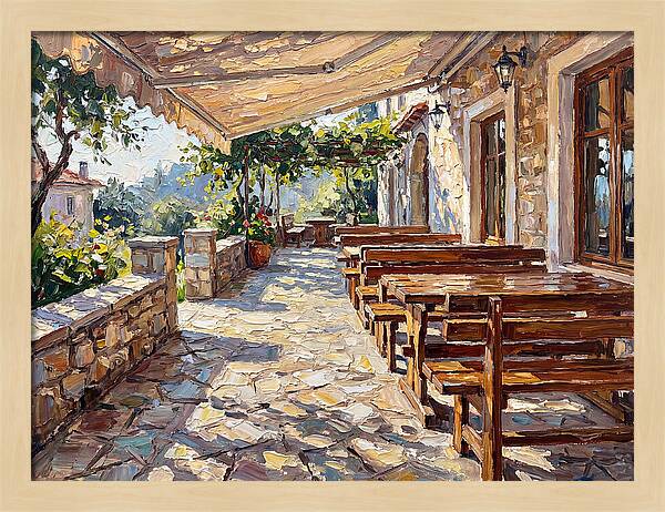 Outdoor Seating Under Sunlight