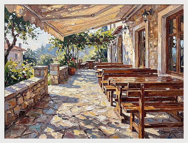 Outdoor Seating Under Sunlight