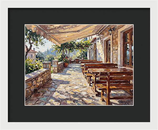Outdoor Seating Under Sunlight