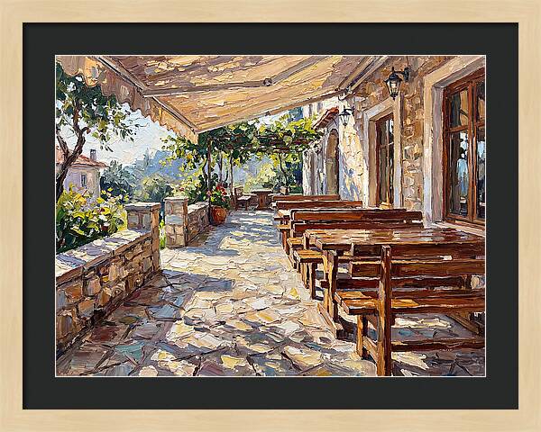 Outdoor Seating Under Sunlight