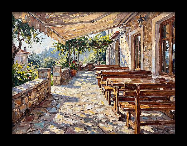 Outdoor Seating Under Sunlight