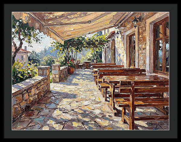 Outdoor Seating Under Sunlight