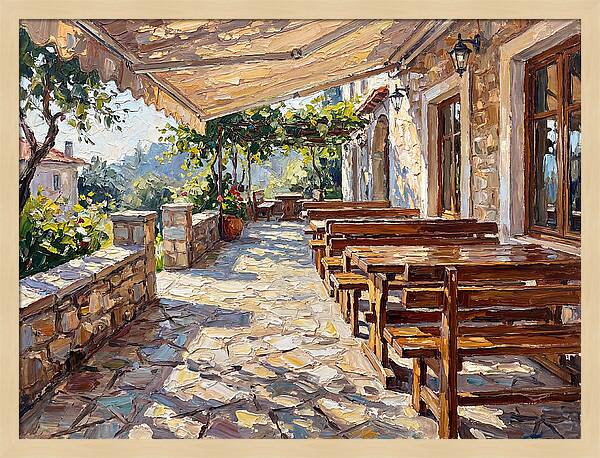 Outdoor Seating Under Sunlight