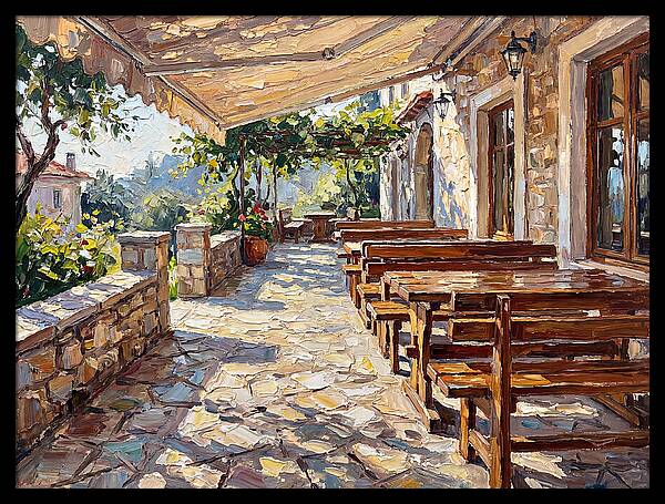 Outdoor Seating Under Sunlight