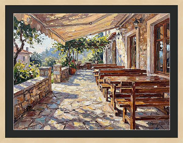 Outdoor Seating Under Sunlight