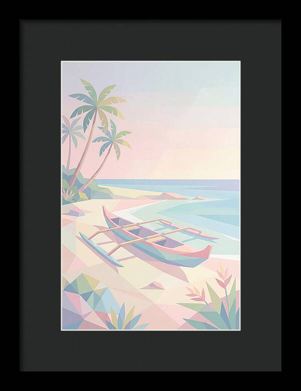Outrigger Canoe On Tropical Beach