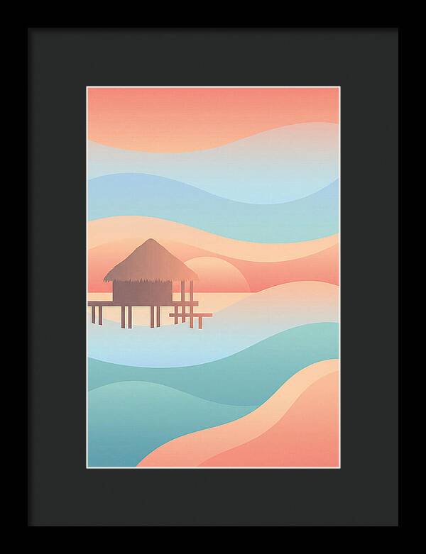 Overwater Bungalow At Sunset