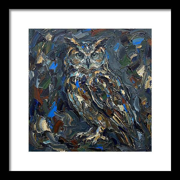 Owl In Palette Knife Style