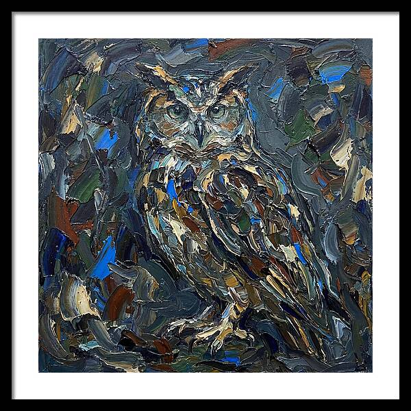 Owl In Palette Knife Style