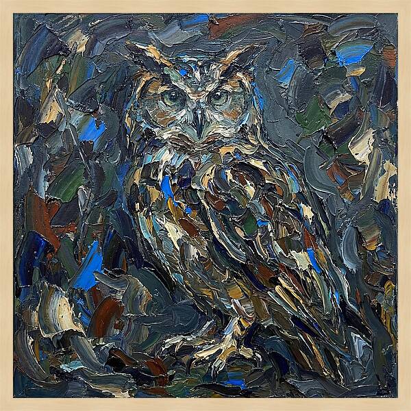 Owl In Palette Knife Style