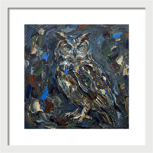 Owl In Palette Knife Style