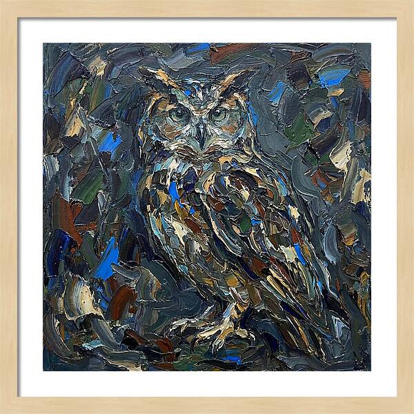 Owl In Palette Knife Style