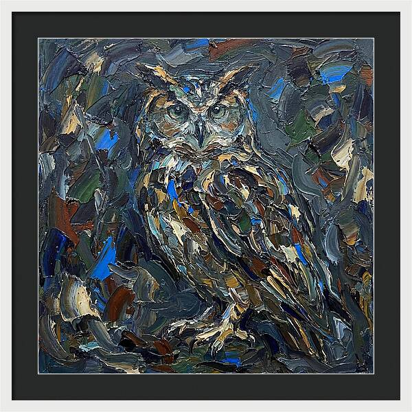 Owl In Palette Knife Style