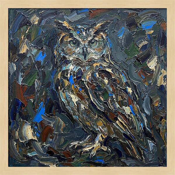 Owl In Palette Knife Style