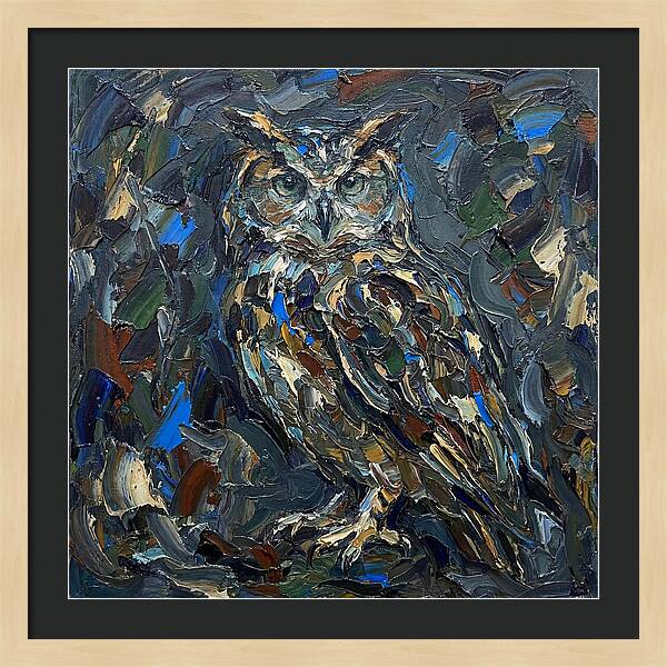 Owl In Palette Knife Style