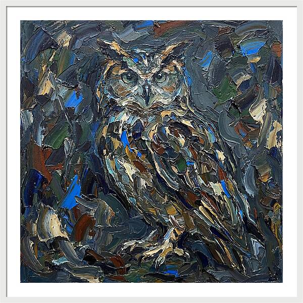 Owl In Palette Knife Style