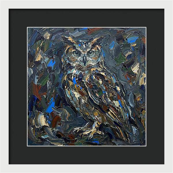Owl In Palette Knife Style