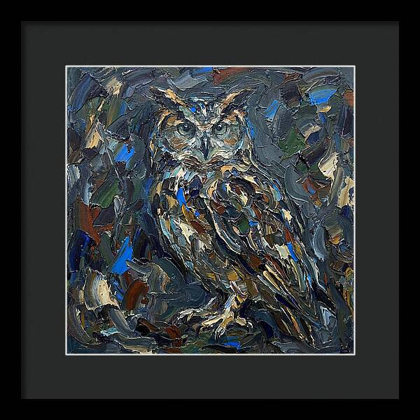 Owl In Palette Knife Style