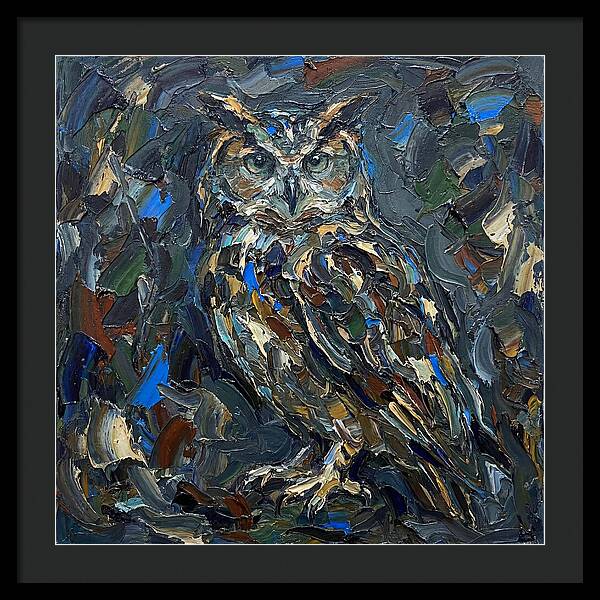 Owl In Palette Knife Style