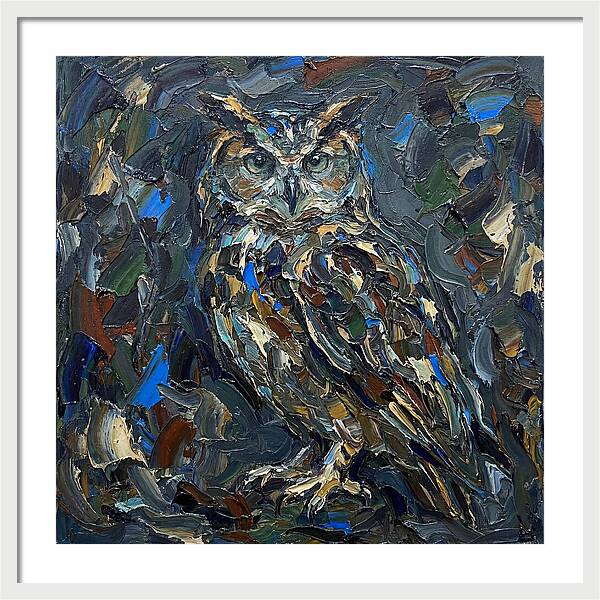 Owl In Palette Knife Style