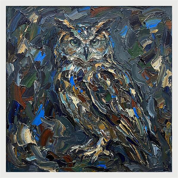 Owl In Palette Knife Style