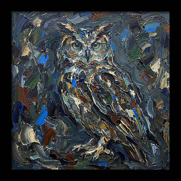 Owl In Palette Knife Style