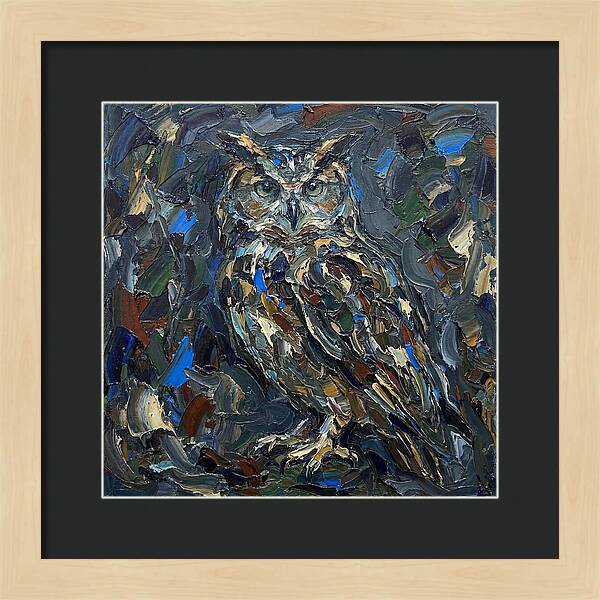 Owl In Palette Knife Style