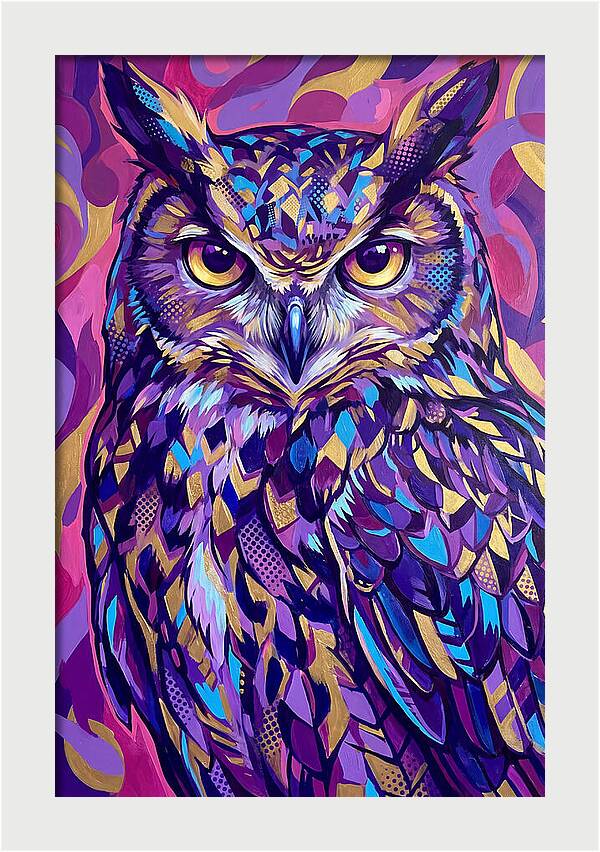 Owl In Vibrant Colors