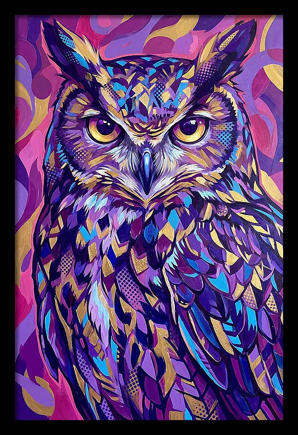 Owl In Vibrant Colors