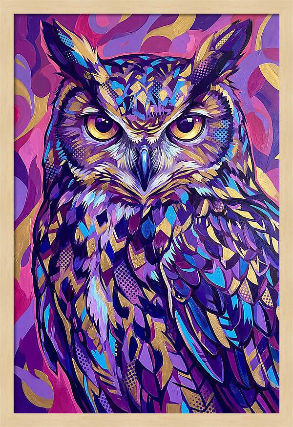 Owl In Vibrant Colors
