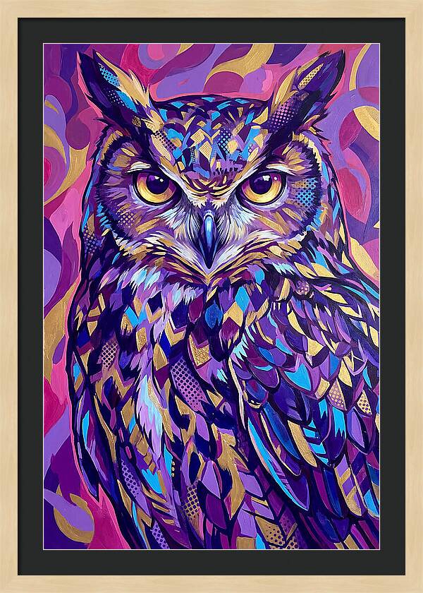 Owl In Vibrant Colors