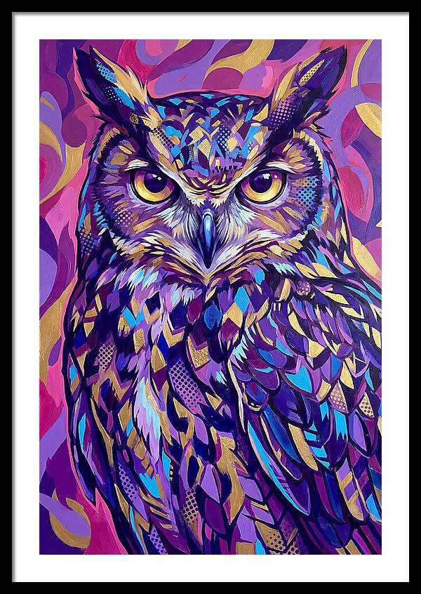 Owl In Vibrant Colors