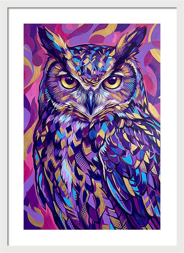 Owl In Vibrant Colors