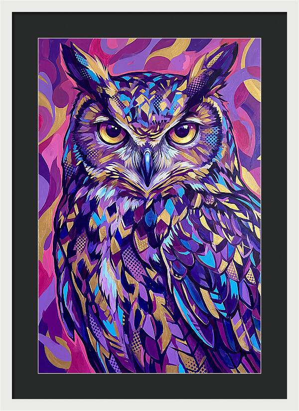 Owl In Vibrant Colors