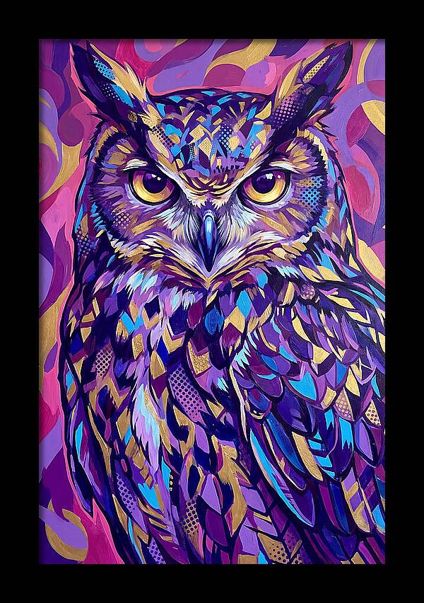Owl In Vibrant Colors