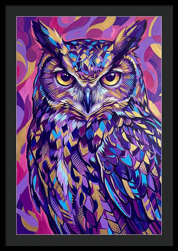 Owl In Vibrant Colors
