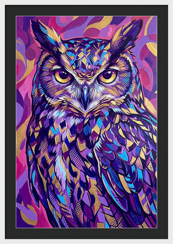 Owl In Vibrant Colors