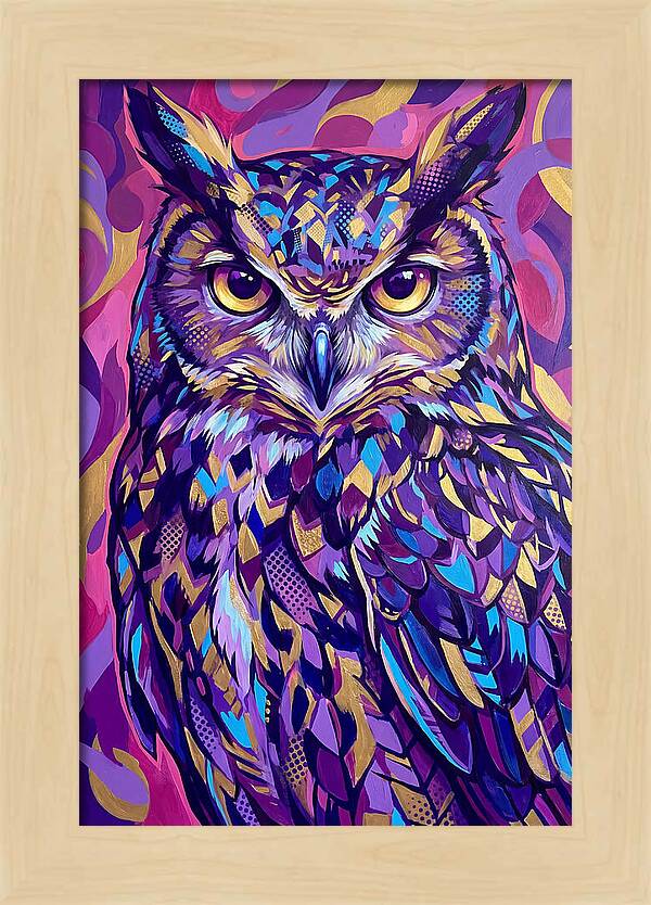 Owl In Vibrant Colors