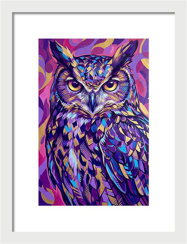 Owl In Vibrant Colors