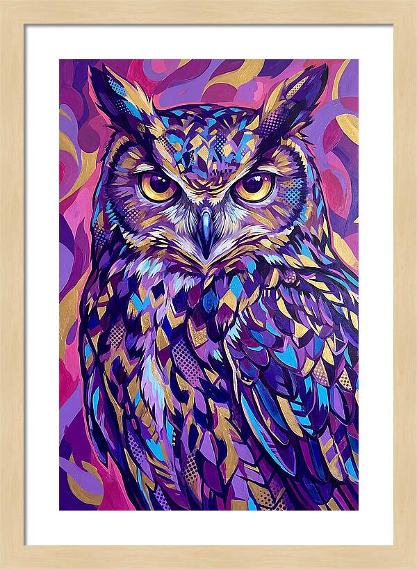 Owl In Vibrant Colors