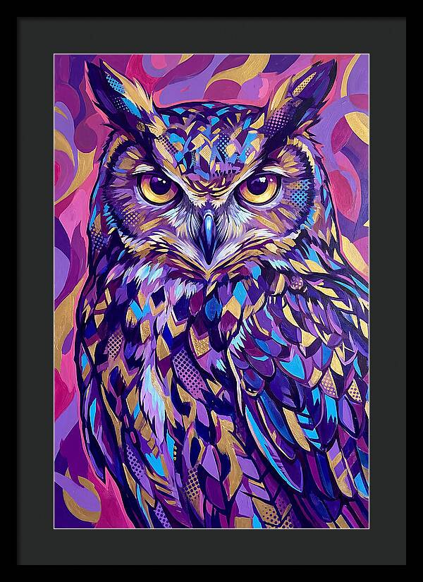 Owl In Vibrant Colors