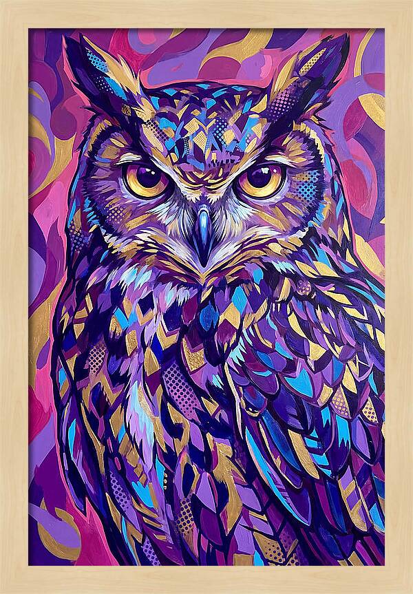 Owl In Vibrant Colors