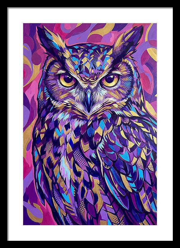 Owl In Vibrant Colors
