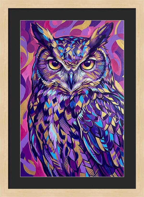 Owl In Vibrant Colors