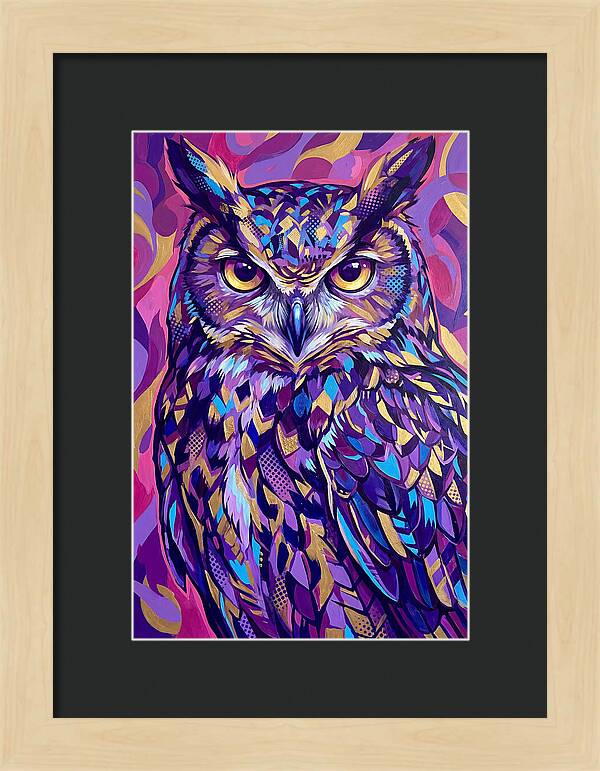Owl In Vibrant Colors