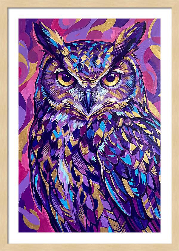 Owl In Vibrant Colors